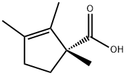 (R)-1,2,3-Trimethyl-2-cyclopentene-1-carboxylic acid 结构式