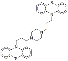 10,10'-[1,4-哌嗪二基二(三亚甲基)]二吩噻嗪 结构式