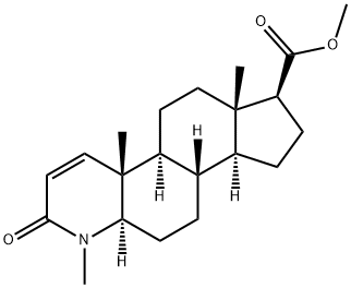 3-オキソ-4-メチル-4-アザ-5α-アンドロスタ-1-エン-17β-カルボン酸メチル 化学構造式
