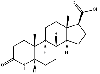3-オキソ-4-アザ-5α-アンドロスタン-17β-カルボン酸 化学構造式