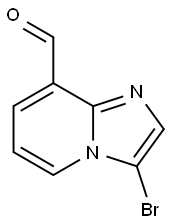 3-ブロモイミダゾ[1,2-A]ピリジン-8-カルブアルデヒド 化学構造式