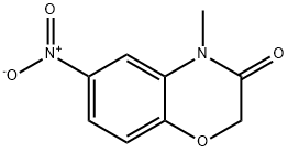 4-Methyl-6-nitro-2H-1,4-benzoxazin-3-one 化学構造式