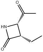 2-Azetidinone, 4-acetyl-3-ethyl-, (3S-cis)- (9CI) Structure