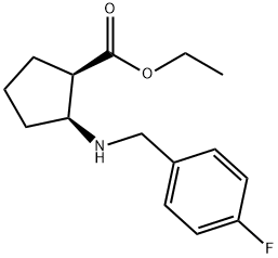 Ethyl (1R,2S)-2-(4-FluorobenzylaMino)cyclopentanecarboxylate Struktur