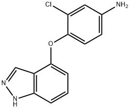 4-((1H-吲唑-4-基)氧基)-3-氯苯胺, 1033810-14-8, 结构式