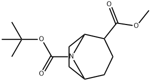 METHYL 8-BOC-8-AZABICYCLO[3.2.1]OCTANE-2-CARBOXYLATE, 1033820-28-8, 结构式