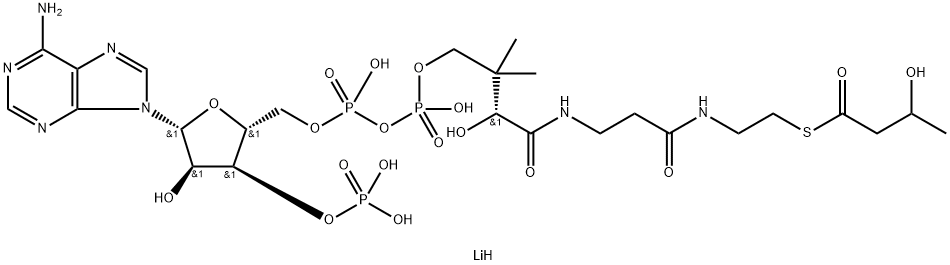 DL-Β-ヒドロキシブチリルコエンザイムA リチウム塩 化学構造式