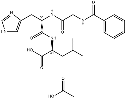 ヒプリル-HIS-LEU 酢酸塩 化学構造式