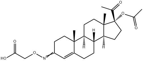 17A-HYDROXYPROGESTERONE 17-ACETATE-3-*O- CARBOXYMETH Struktur