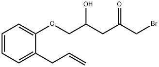 1-Bromo-4-hydroxy-5-[2-(2-propenyl)phenoxy]-2-Pentanone Structure