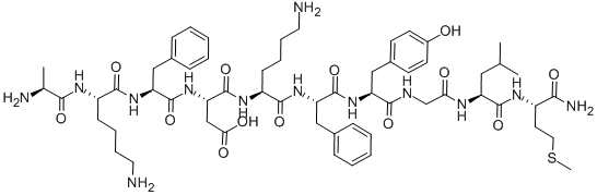 ALA-LYS-PHE-ASP-LYS-PHE-TYR-GLY-LEU-MET-NH2,103425-21-4,结构式