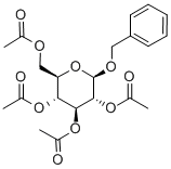 苯甲基 BETA-D-吡喃葡萄糖苷 2,3,4,6-四乙酸酯 结构式