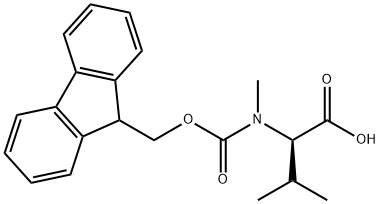 Fmoc-N-甲基-D-缬氨酸, 103478-58-6, 结构式
