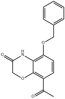 8-乙酰基-5-(苄氧基)-2H-苯并[B][1,4]恶嗪-3(4H)-酮,1035229-32-3,结构式