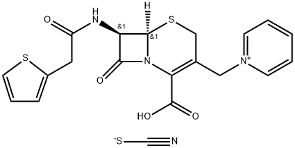 (6R-trans)-1-[[2-Carboxy-8-oxo-7-[(2-thienylacetyl)amino]-5-thia-1-azabicyclo[4.2.0]oct-2-en-3-yl]methyl]pyridiniumthiocyanat