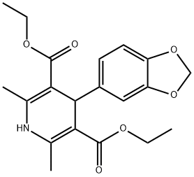 3,5-PYRIDINEDICARBOXYLIC ACID, 4-(1,3-BENZODIOXOL-5-YL)-1,4-DIHYDRO-2,6-DIMETHYL-, DIETHYL ESTER Struktur
