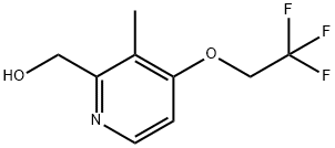 3-メチル-4-(2,2,2-トリフルオロエトキシ)ピリジン-2-メタノール 化学構造式