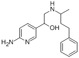 6-amino-alpha-(((1-methyl-3-phenylpropyl)amino)methyl)-3-pyridine methanol 化学構造式