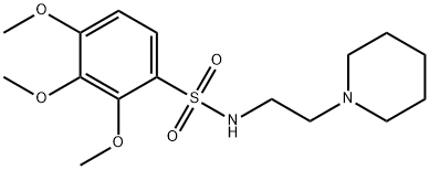 Benzenesulfonamide, N-(2-(1-piperidinyl)ethyl)-2,3,4-trimethoxy- 结构式