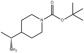 (R)-1-BOC-4-(1-アミノエチル)ピペリジン 化学構造式