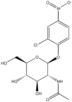 2-chloro-4-nitrophenyl-N-acetylglucosaminide 化学構造式