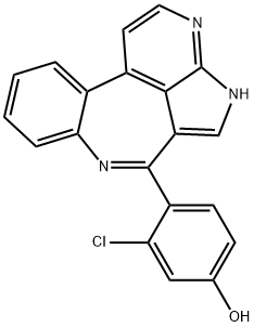 Phenol, 3-chloro-4-(4H-3,4,7-triazadibenz[cd,f]azulen-6-yl)- 化学構造式