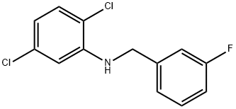 2,5-ジクロロ-N-(3-フルオロベンジル)アニリン 化学構造式