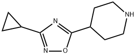 4-(3-cyclopropyl-1,2,4-oxadiazol-5-yl)piperidine 结构式