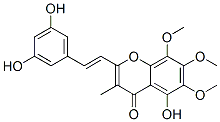 2-[(E)-2-(3,5-Dihydroxyphenyl)ethenyl]-5-hydroxy-6,7,8-trimethoxy-3-methyl-4H-1-benzopyran-4-one Structure