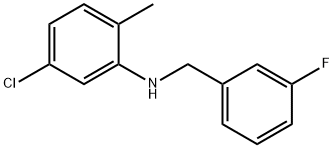 5-氯-N-(3-氟苄基)-2-甲基苯胺, 1036621-04-1, 结构式