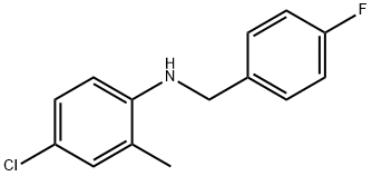 4-氯-N-(4-氟苄基)-2-甲基苯胺 结构式