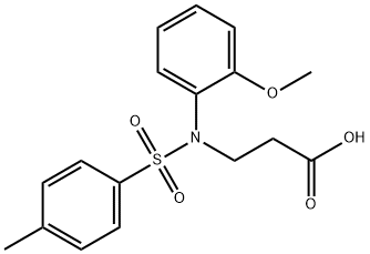 3-{(2-METHOXYPHENYL)[(4-METHYLPHENYL)SULFONYL]AMINO}PROPANOIC ACID|3-[N-(2-甲氧基苯基)4-甲基苯磺酰氨基]丙酸