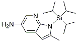 1H-Pyrrolo[2,3-b]pyridin-5-amine, 2-methyl-1-[tris(1-methylethyl)silyl]- Structure