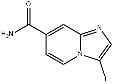 IMidazo[1,2-a]pyridine-7-carboxaMide, 3-iodo- 化学構造式