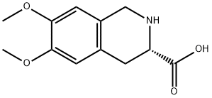 (S)-6,7-二甲氧基-1,2,3,4-四氢-3-异喹啉羧酸盐酸盐,103733-66-0,结构式