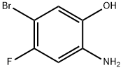 2-アミノ-5-ブロモ-4-フルオロフェノール 化学構造式