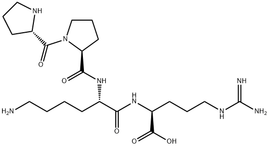 (2S)-2-[[(2S)-6-amino-2-[[(2S)-1-[(2S)-pyrrolidine-2-carbonyl]pyrrolidine-2-carbonyl]amino]hexanoyl]amino]-5-(diaminomethylideneamino)pentanoic acid Structure