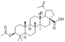 3β-アセトキシルパ-20(29)-エン-28-酸 化学構造式