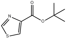 4-Thiazolecarboxylic acid tert-butyl ester 化学構造式