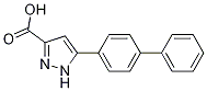 5-(4-phenylphenyl)-1H-pyrazole-3-carboxylic acid 化学構造式