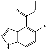 5-溴-1H-吲唑-4-甲酸甲酯 结构式