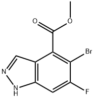 1H-Indazole-4-carboxylic acid, 5-broMo-6-fluoro-, Methyl ester|METHYL 5-BROMO-6-FLUORO-1H-INDAZOLE-4-CARBOXYLATE