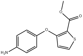 3-(4-氨基苯氧基)噻吩-2-羧酸甲酯 结构式