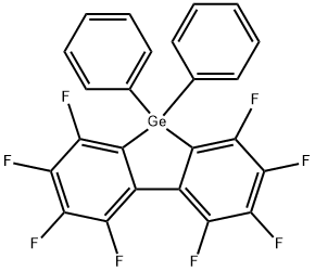 1,2,3,4,6,7,8,9-オクタフルオロ-5,5-ジフェニル-5H-ジベンゾゲルモール 化学構造式