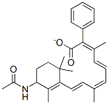 (2E,4E,6E,8E)-9-(2,6,6-トリメチル-1-シクロヘキセン-1-イル)-3,7-ジメチル-2,4,6,8-ノナテトラエン酸4-(アセチルアミノ)フェニル 化学構造式