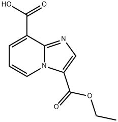 IMidazo[1,2-a]pyridine-3,8-dicarboxylic acid, 3-ethyl ester Structure