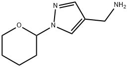 (1-(tetrahydro-2H-pyran-2-yl)-1H-pyrazol-4-yl)MethanaMine Struktur