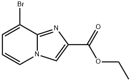 8-ブロモイミダゾ[1,2-A]ピリジン-2-カルボン酸エチル 化学構造式