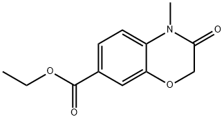 Ethyl 4-methyl-3-oxo-3,4-dihydro-2H-1,4-benzoxazine-7-carboxylate Structure