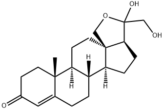 18,20-cyclo-20,21-dihydroxy-4-pregnen-3-one Structure